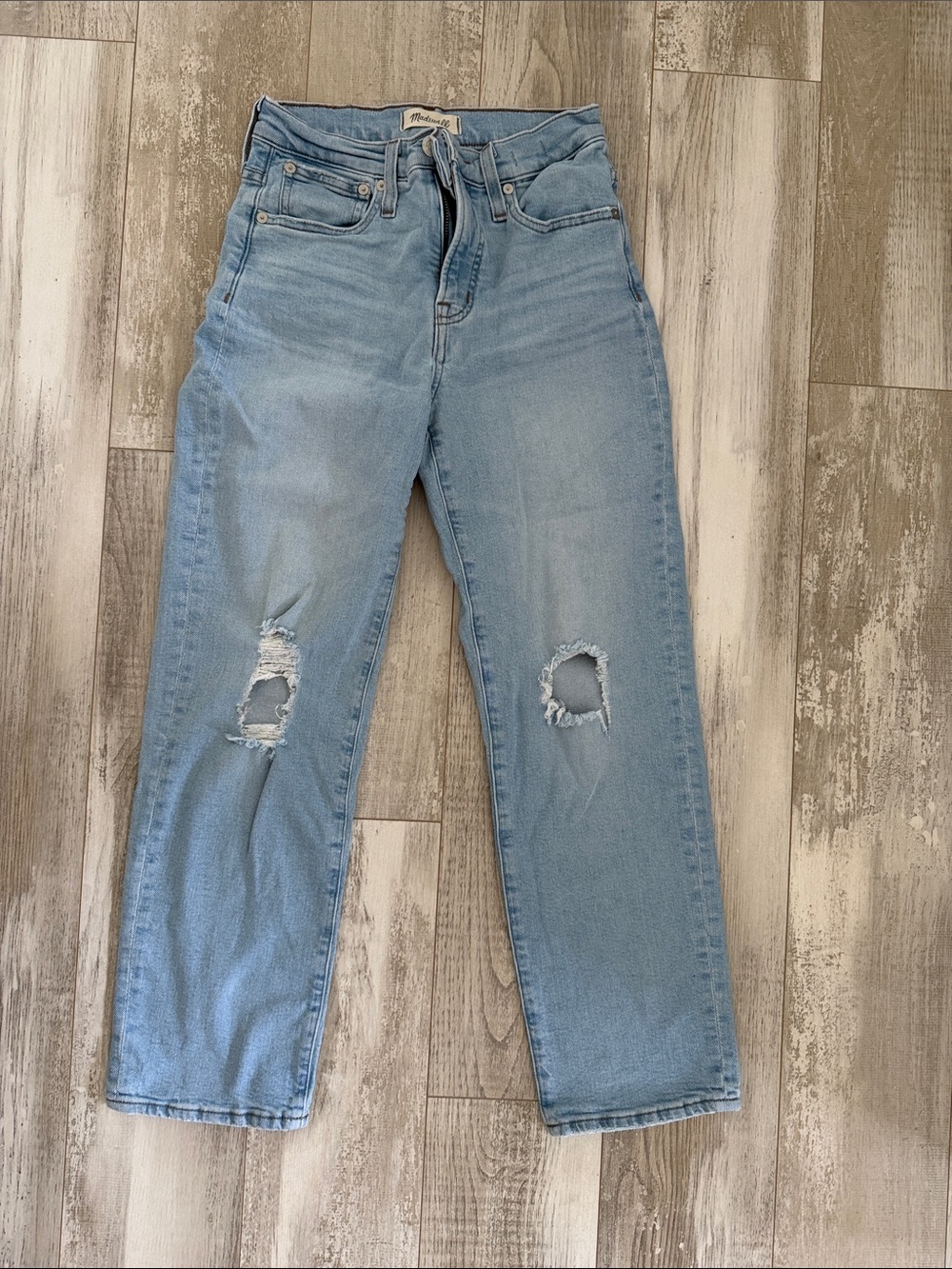 Madewell High-Rise Light Blue Distressed Women’s Perfect Vintage  Jeans 25